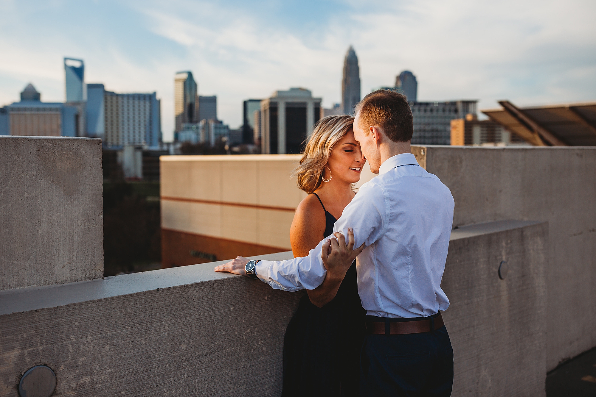 downtown Charlotte: NC engagement photographer