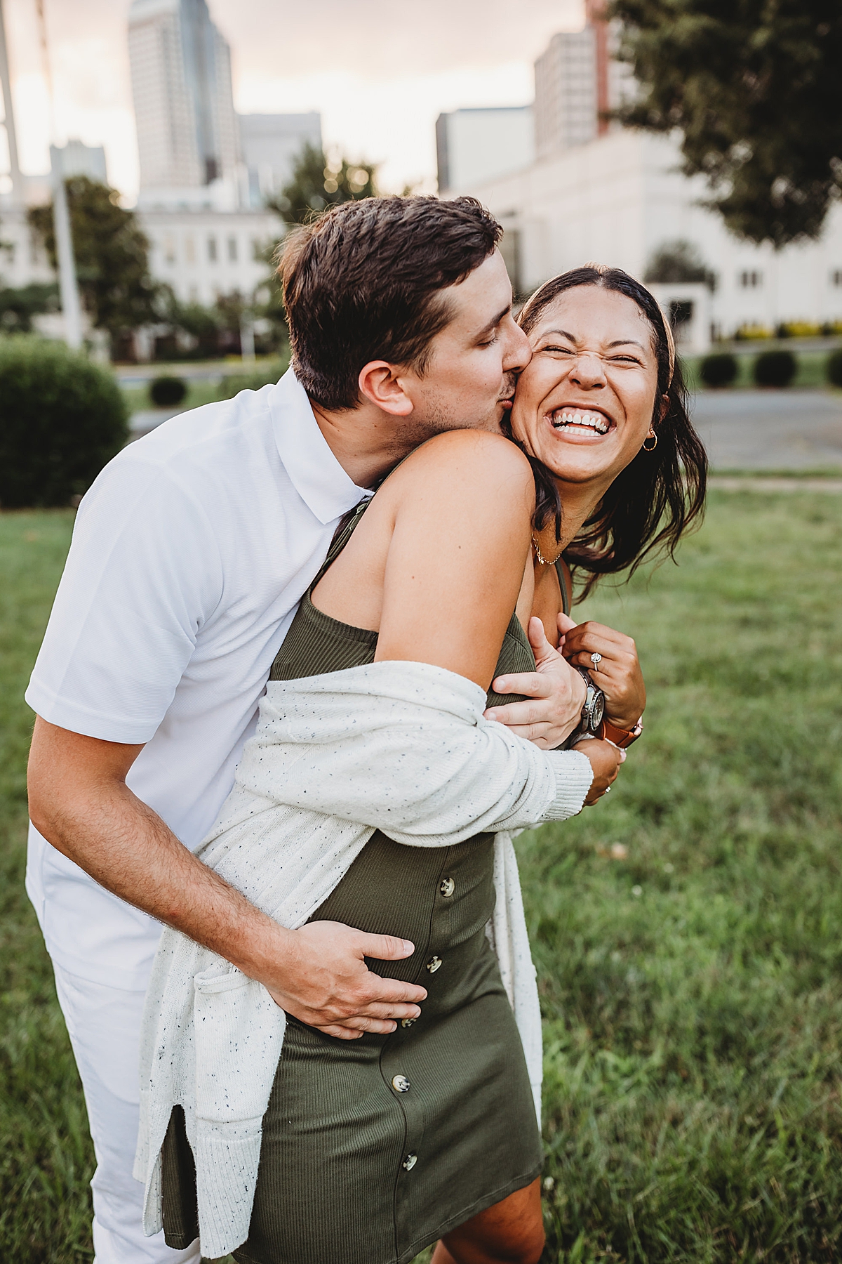 uptown Charlotte engagement session